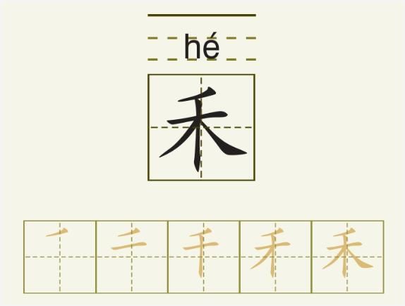汉字《禾》的笔顺-拼音-演变和介绍(含甲骨文)